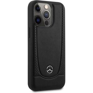 Mercedes-Benz Real Leather Protective Anti-Scratch iPhone 14 Pro Case Black